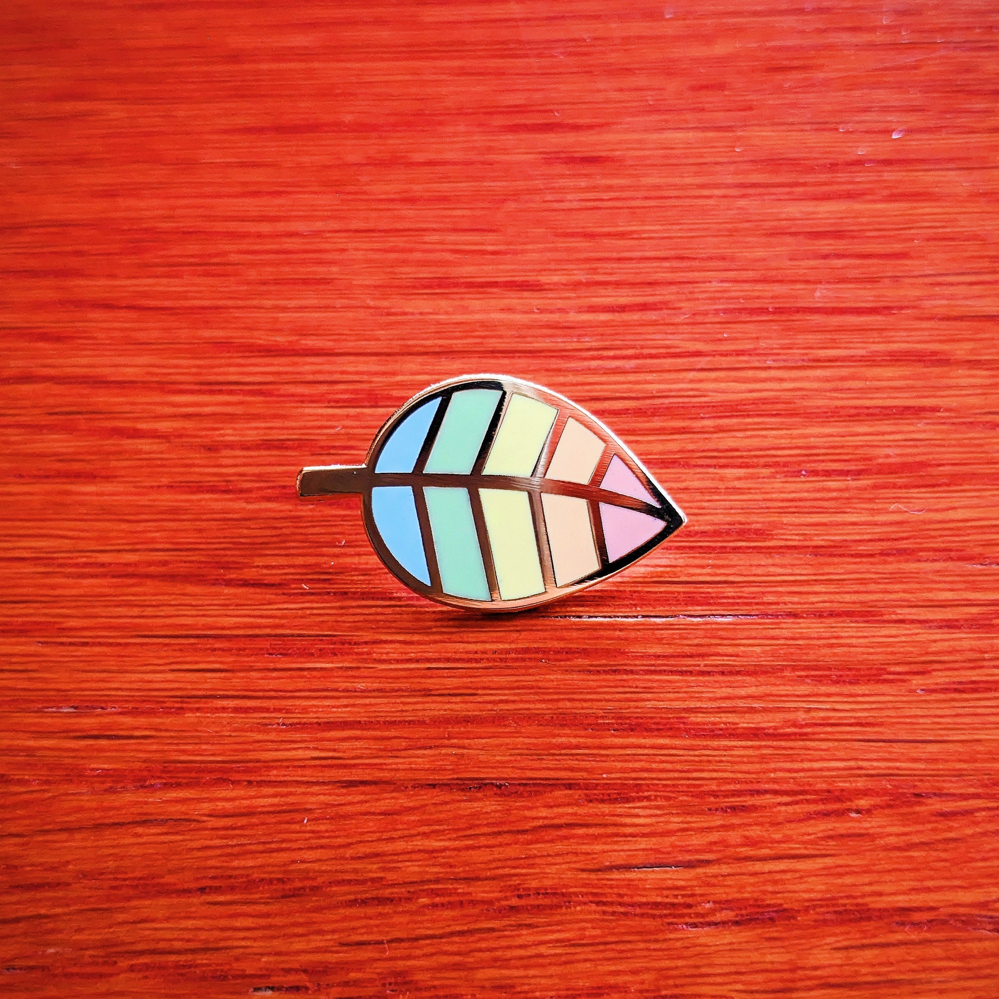 Rainbow Leaf Pride Pin