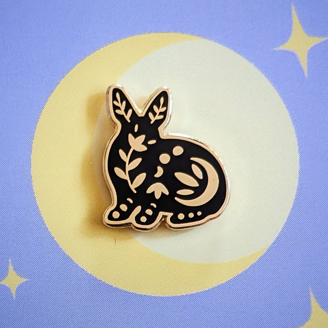 Moon Rabbit Miso Enamel Pin - Year of the Rabbit